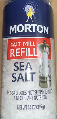 2-New Sealed 14 Oz Salt Morton Sea Salt 🧂 Grinder Refill Salt Mill • $22