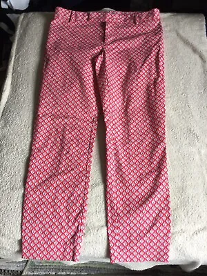 Ladies Gap Red Slim Cropped Trousers Size 8 • £8.99
