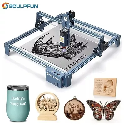 SCULPFUN S9 Full Metal Ultra-fine Laser Engraving Machine Wood Laser Engraver • $169.99