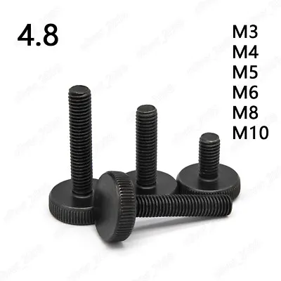 Black 4.8 Steel Knurled Screws M3 M4 M5 M6 M8 M10 • $86.36