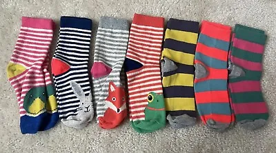 Mini Boden Girls Set Socks Frog Bunny Fox Duck Stripe Shoe Size 10-13  • $24.99