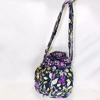 Vera Bradley Purple Floral Nightingale Quick Draw Bucket Purse Bag • $31.50