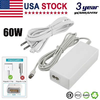 60W T-Tip Magnetic Charger Power Adapter Replace For Macbook Pro 13  A1181 A1278 • $13.49