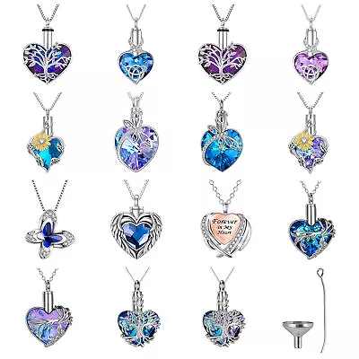 $9.50 • Buy Cremation Jewelry Urn Necklace For Ashes Memorial Keepsake Necklaces Pendant
