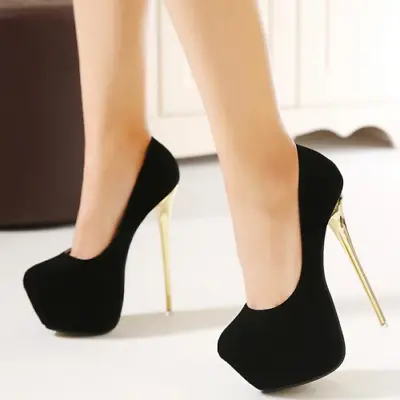 Womens Platform Pumps Men Super High Heels Patent Leather Nightclub Shoes • $39.99