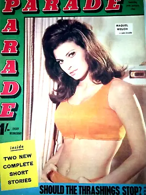 1966 Vintage Parade Men's Magazine  RAQUEL WELCH COVER Adult Content • $39.50