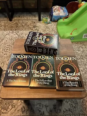 Vintage Lord Of The Rings Trilogy Box Set Books 1976 • £50