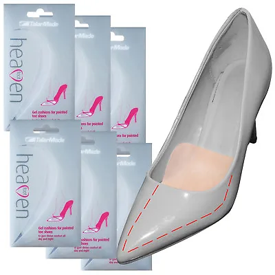 6 Pack Ladies Foot Heaven Pointed Shoe Toe Heel Gel Comfort Pad Support Cushions • $11.94