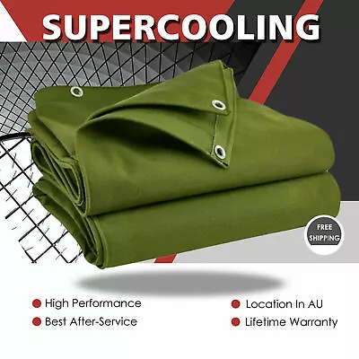 200x400cm Army Heavy Duty Canvas Tarp Tarpaulin Sun Blocked Waterproof Dustproof • $80