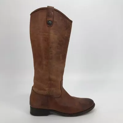 $58.99 • Buy Frye Womens Melissa Riding Boots Brown Leather Knee High Equestrian Pull On 7 B