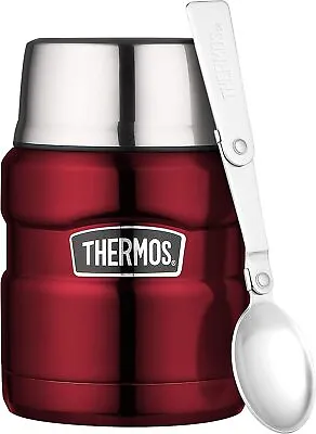 $30 • Buy Thermos Stainless King Insulated Food Jar With Spoon , 470ml Red FAST SHIPPING