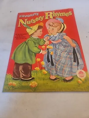 Vintage 1966 Favorite Nursery Rhymes Linen-Like Children's Book USA  • $12.99