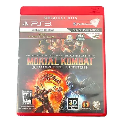 Mortal Kombat Komplete Edition (PS3 2012) CIB Tested Works • $21.59