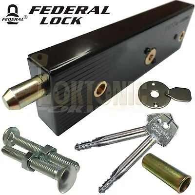 £17.50 • Buy Federal Enfield Garage Door Locks Bolts R/H Or L/H Singles High Security MK5