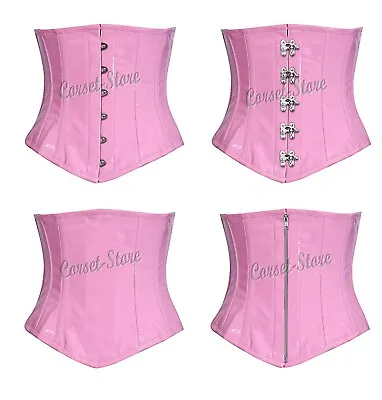 PVC Steel Boned Underbust Corset Women's Waist Training Heavy Duty Corset 4201-P • £28.99