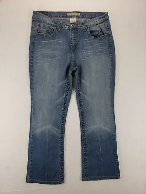 $18.05 • Buy Z. Cavaricci Jeans 12 Womens Stretch Flare Leg Medium Wash Blue Denim