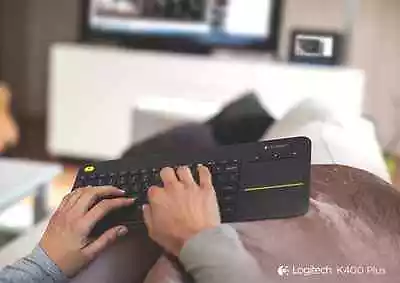 Logitech K400 Plus Wireless Touch Keyboard TouchPad Unifying For PC Smart TV • $69