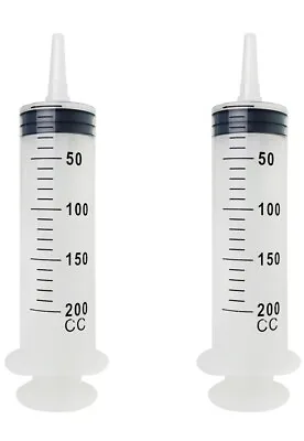 $11.95 • Buy 200ml Large Plastic Syringe For Scientific And Industrial Use (Pack Of 2)