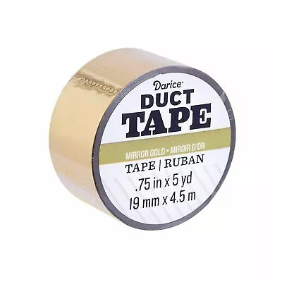 Darice Mini Roll: Mirror Gold 0.75 Inches X 5 Yards Crafts Duct Tape • $6.99