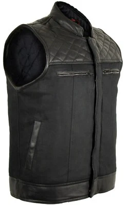 Gilet In Pelle Uomo - Vera Pelle Bovina 1.2mm, 8 Tasche, Lacci Regolabili