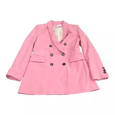 Zara Womens Pink Smart Casual Blazer Jacket Size Medium • £14.99