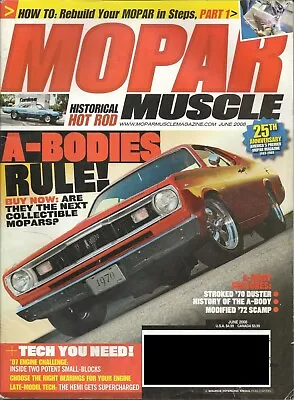 Mopar Muscle Magazine June 2008 Acceptable Condition Dodge Plymouth Chrysler • $8.50