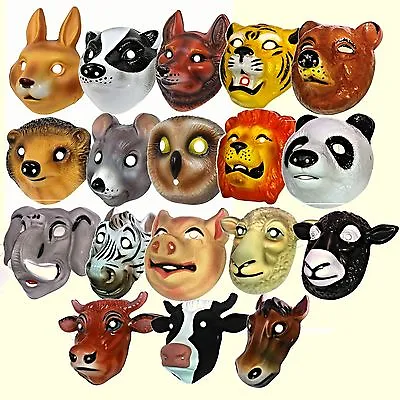 £6.99 • Buy Plastic Animal Mask - Fun Children's Fancy Dress Accessory 