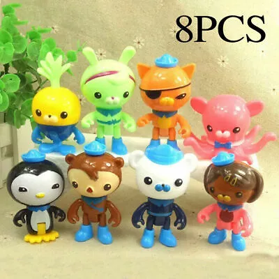 8Pcs Set Kids The Octonauts Figures Octo Crew Pack Playset Action Figure Toys_ • £4.55