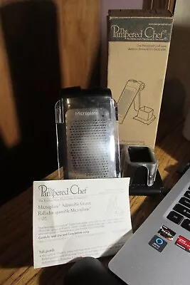 The Pampered Chef Microplane Adjustable Grater Fine # 1105 Original Package GUC • $8.50