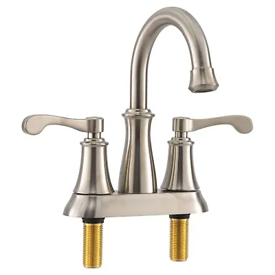 RecPro RV Bathroom Faucet Tall Spout Brushed Nickel With Drain • $42.95