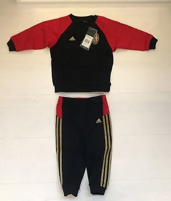 4308 ADIDAS AC Milan Tracksuit Infant Hoodie And Pants Child G87527 • $83.14