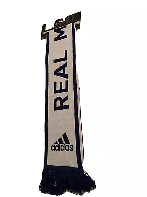 Adidas Standard Real Madrid Soccer Scarf White/Victory Blue OSFM GU0074 New • $25.50