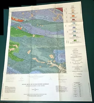 HTF Dibblee Geologic Map DF-02 THE OLD MAN MOUNTAIN 1985 Ventura-Santa Barbara • $49.99