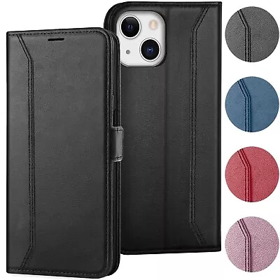 Rfid Case Wallet Cover For IPHONE 13 Flip Pouch Case Book Flip • £13.76