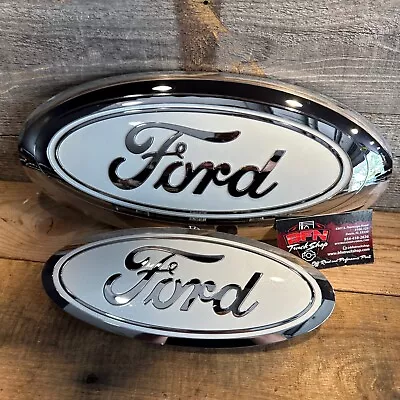 2023+ F250 F350 F450 Superduty Custom Painted Ford Front & Rear Emblem Oval Set • $489.95