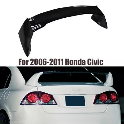 Black Bright Mugen Style RR Trunk Wing Spoiler Fits 06-11 Honda Civic 2DR Coupe • $99.88