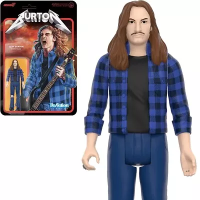 CLIFF BURTON • Super 7• ReAction Figure • 3 ¾ In • METALLICA • Ships Free • $31.99