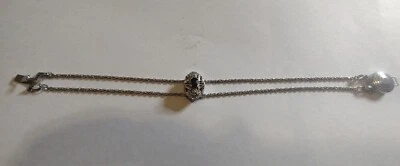 $399.99 • Buy 14K WHITE GOLD Diamond SAPPHIRE SLIDE CHARM BRACELET RICHARD KLEIN KLJCI ((Z60))
