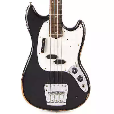 Fender Justin Meldal-Johnsen Road Worn Mustang Bass - Black • $1349.99