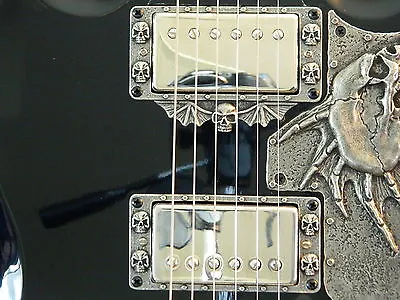 SKULL HUMBUCKER PICKUP RINGS Fit Gibson Epiphone SG G400 Guitar Custom Special • $39.95