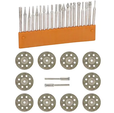 Diamond Grinding Cutting Carving Bit Set For Dremel Rotary Tool Stone Tile Glass • $11.99