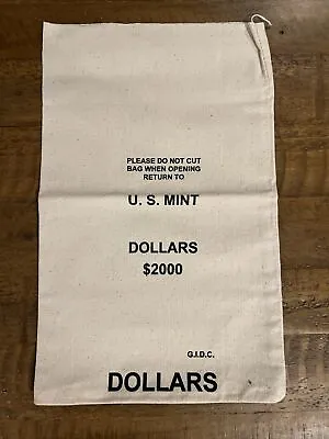U.S. Mint $2000 DOLLARS  Canvas Coin Bag G.I.D.C. -  For 1 Bag Only • $13.49