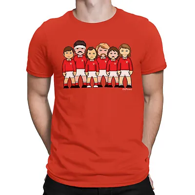 Mens  T-Shirt VIPwees Welsh Rugby Legends Sport Caricature Wales 6 Nations Top • £13.99
