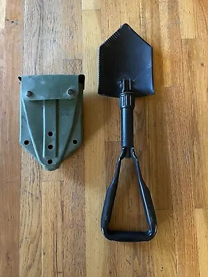 US Army 1983 Ames Tri Fold Entrenching Shovel USGI E Tool With Sheath Very Nice! • $44.95