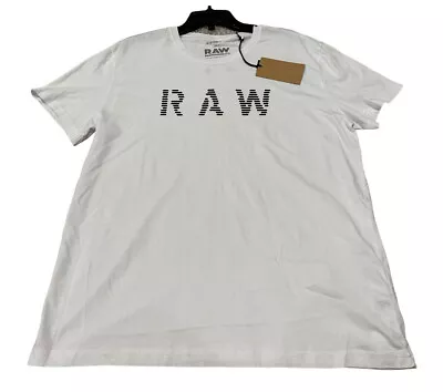 NEW G-Star Raw Men's Short-Sleeve Logo Graphic T-Shirt White Size Large L NWT • $20.99