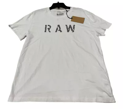 NEW G-Star Raw Men's Short-Sleeve Logo Graphic T-Shirt White Size Medium M NWT • $20.99