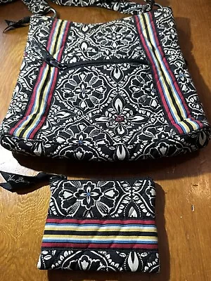 Vera Bradley Crossbody Messenger Bag + Matching Coin Retired Barcelona Pattern • $10