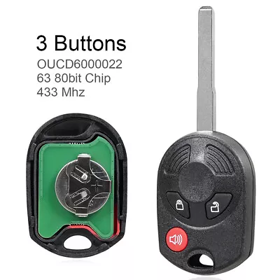 433MHz ID63 80Bit Chip Keyless Smart Remote Key Fob Fit For Ford Escape Transit • $22.70