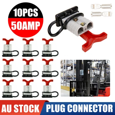 $24.65 • Buy 10X Anderson Style Plug Solar T Handle Connector Terminal 12V 24V 50 Amp Caravan