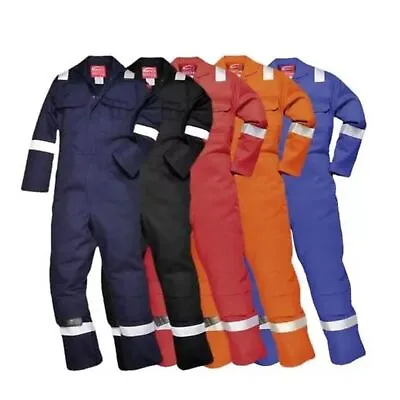 Portwest Bizweld Iona Flame Resistant Coverall Boiler Suit Welding Knee Pad BIZ5 • £13.49